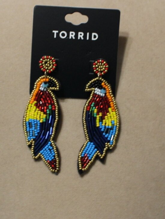 Torrid Jewelry - NWT Torrid Tropical Bird Statement earrings FUN!